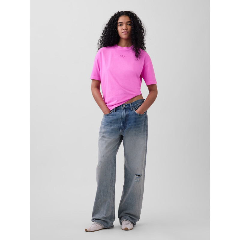FRCH SS VINTAGE OVERSIZED TEE NEON PINK GLOW