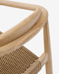 Silla Nina madera maciza de acacia y cuerda beige