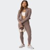 Campera Fabletics Perfect Storm Cropped Marrón
