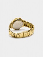 Reloj Digital Con Pulsera De Acero Inoxidable dorado