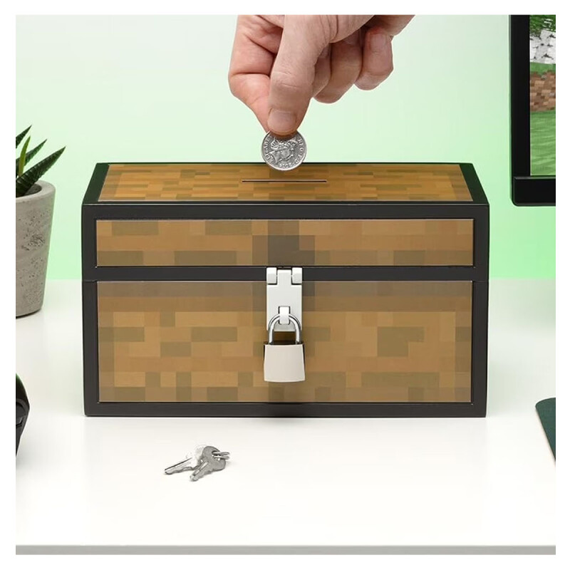 Minecraft Alcancía con candado Minecraft Alcancía con candado