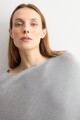 Capa tejida lurex gris