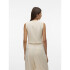 VMTROIAN SL PINTRIPE TAILORED VEST OATMEAL