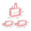 Set de Neceser de Viaje Transparentes Impermeables Washbag Rosa