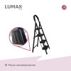Escalera Tijera 4 Escalones De metal/plastico Negro