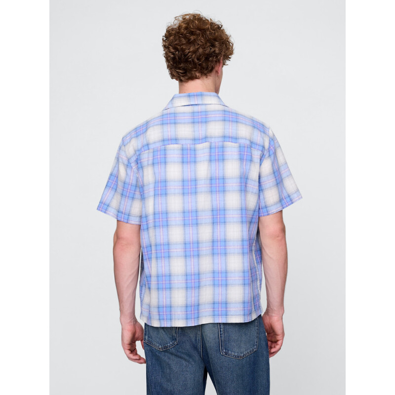 SS LINEN SHIRTING BLUE