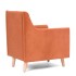 Butaca Sillon Poltrona Durham Tejido Patas Madera NARANJA