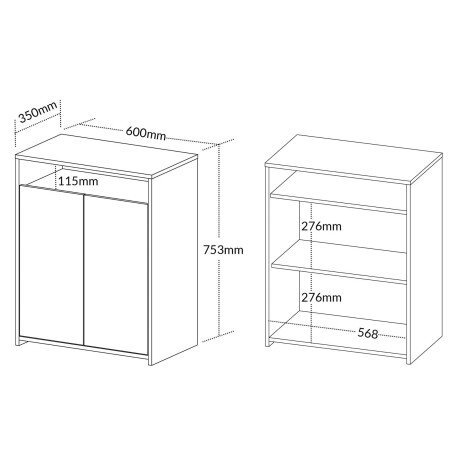 GABINETE MDF BLANCO COOL