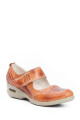 Zapato Guillermina Con Velcro Cuero Terracota