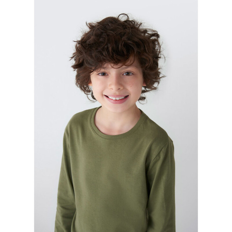 CAMISETA ML MASC OLIVA MEDIO