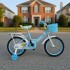 Bicicleta infantil Shengdi Rodado 16 Canasto Parrilla Hadas Celeste 1