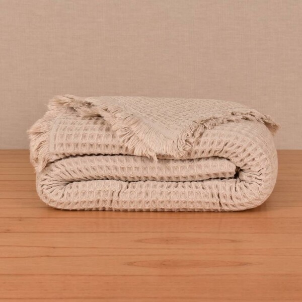 Manta Cloque Beige