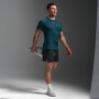 Polo Running Aero Mesh Tee Hombre Dark Moss/silver Reflective