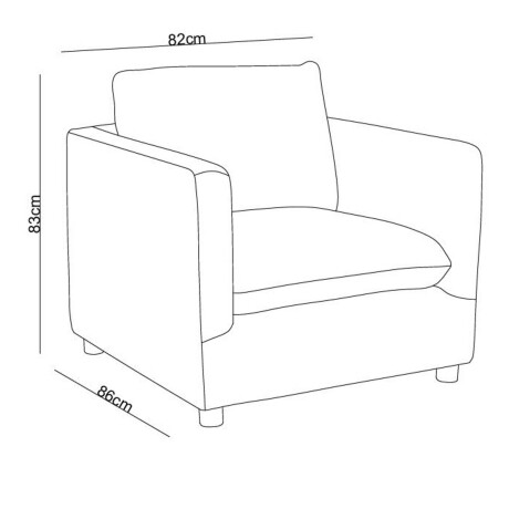 BUTACA TELA GRIS AMSTERDAM