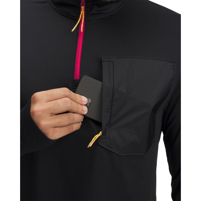 UA TRAIL RUN QUARTER ZIP-BLK BLK-002
