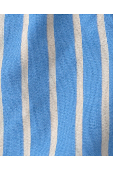 Set dos piezas de algodón, short a rayas y remera estampa gaviotas. Talles 2-5T Sin color
