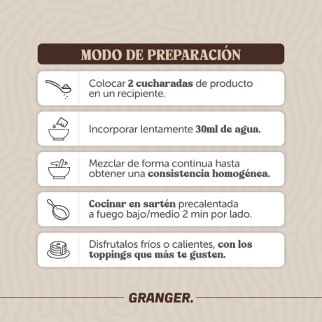 Keto Pancakes & Waffles Premezcla Sabor Chocolate GRANGER. Keto 200g