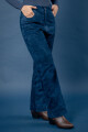 Pantalón de cuero Azul gamuza