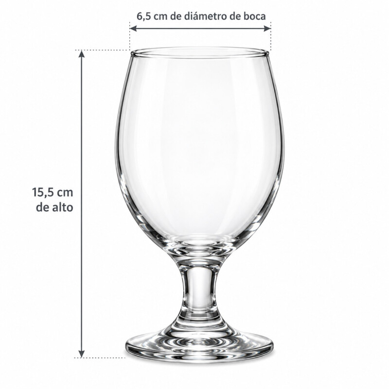 Set 6 Copas de Cerveza Pasabahce Bistro 400 cc Set 6 Copas de Cerveza Pasabahce Bistro 400 cc