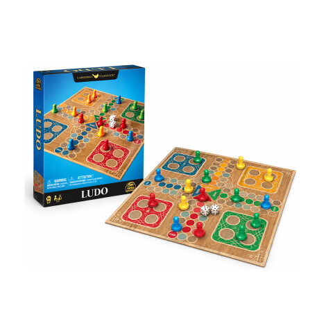 Ludo Clásico con Piezas de Plástico Black&Gold 30 x 30 cm U