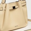 Cartera de mano Marble en efecto cuero graneado Natural