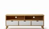 Rack 3 Cajones Madera - Linea Dublin Blanco