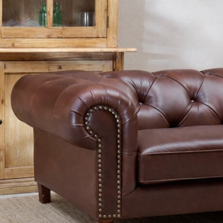 Sillón Sofá Liverpool 3 Cuerpos Marrón