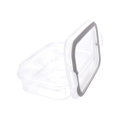 Pote Rectangular con Traba 500 ml GRIS