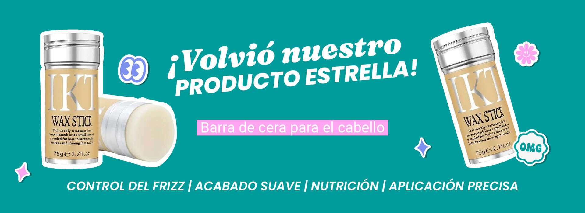 Barra de cera para el cabello 75g