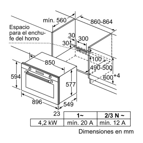 Horno de empotrar Bosch de 112 lts VBD5780S0 Horno de empotrar Bosch de 112 lts VBD5780S0
