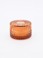 VELA EN FRASCO CON TAPA SANDALO NARANJA