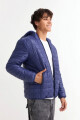 Campera puffer básica con capucha AZUL MARINO
