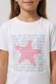 Remera m/c estampada Starfish BLANCO