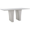 MESA COMEDOR - LACA BLANCA - VIDRIO BLANCO MESA COMEDOR - LACA BLANCA - VIDRIO BLANCO