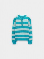 Jersey De Punto A Rayas azul