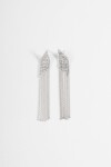 Caravanas strass cadena plateado