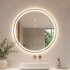 Espejo Led Redondo Para Baño Función Desempañado Led02 60cm ESPEJO REDONDO LED02 60CM LED INTERIOR