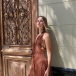 VESTIDO FLORENCIA MARRON