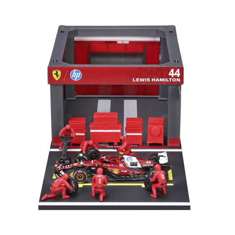 Parada en Pit Stop Bburago Formula 1 Ferrari Lewis Hamilton Escala 1:43 U