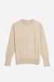 Sweater con detalle en manga BEIGE