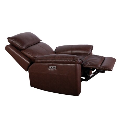 RECLINER ELÉCTRICO 1 CUERPO CUERO-Y-SIMIL-CUERO MARRON JOSHUA