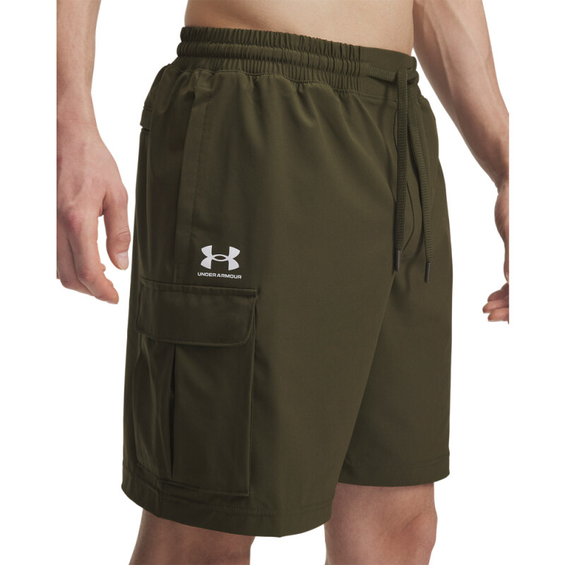 UA Vibe Woven Cargo Short-GRN GRN-308