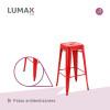 Taburete Tolix Hogar Pub Muebles Rojo