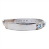 Brazalete Pune-Plata 925 rodinada-Piedra Topacio azul-BR2014 conpiedra