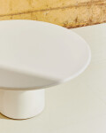 Mesa de centro Albanella de cemento con acabado blanco brillante Ø85 cm
