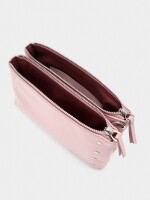 Bolso Bandolera Con Textura Suave rosa