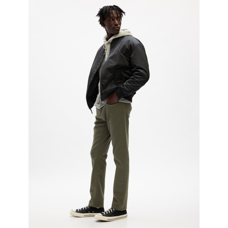 SLIM STRETCH 5 PKT PANT OLIVE