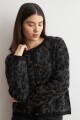 Cardigan animal print gris oscuro