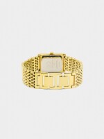 Reloj Cuadrado Con Pulsera De Acero Inoxidable dorado