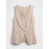 V-LINEN VEST FLAX LINEN
